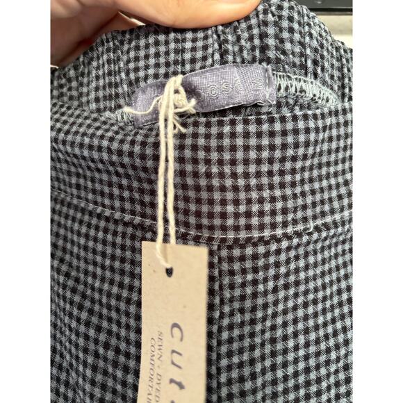 Cut Loose Wide Leg Pant In Mini Check Tencel #8562405 - Picture 3 of 3